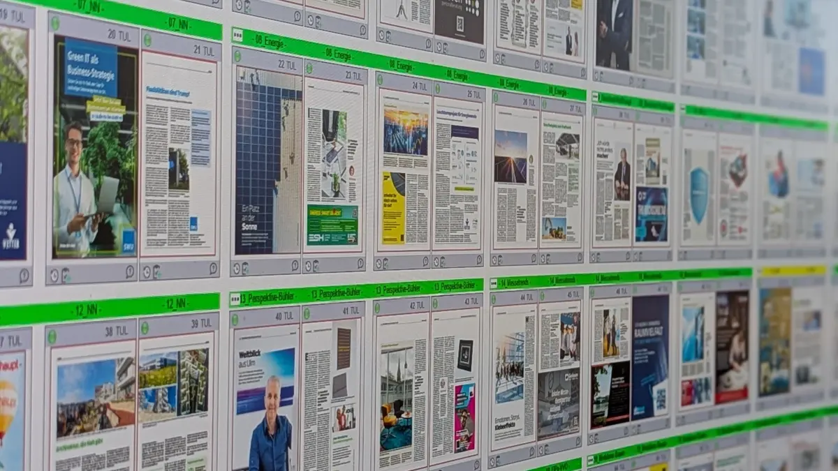 unternehmen[!) - ein letzter Blick am Bildschirm auf die 100. Ausgabe, bevor Sie in den Druck geht.