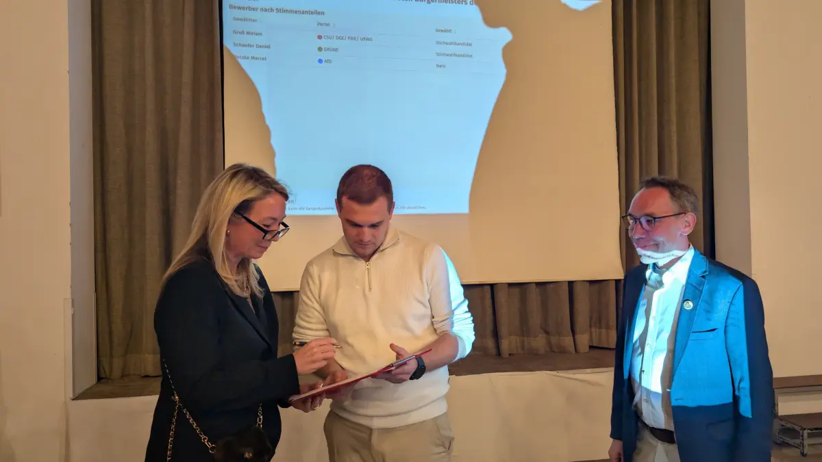 Elchingen Bürgermeisterwahl, Miriam Gruß und Daniel Schaefer