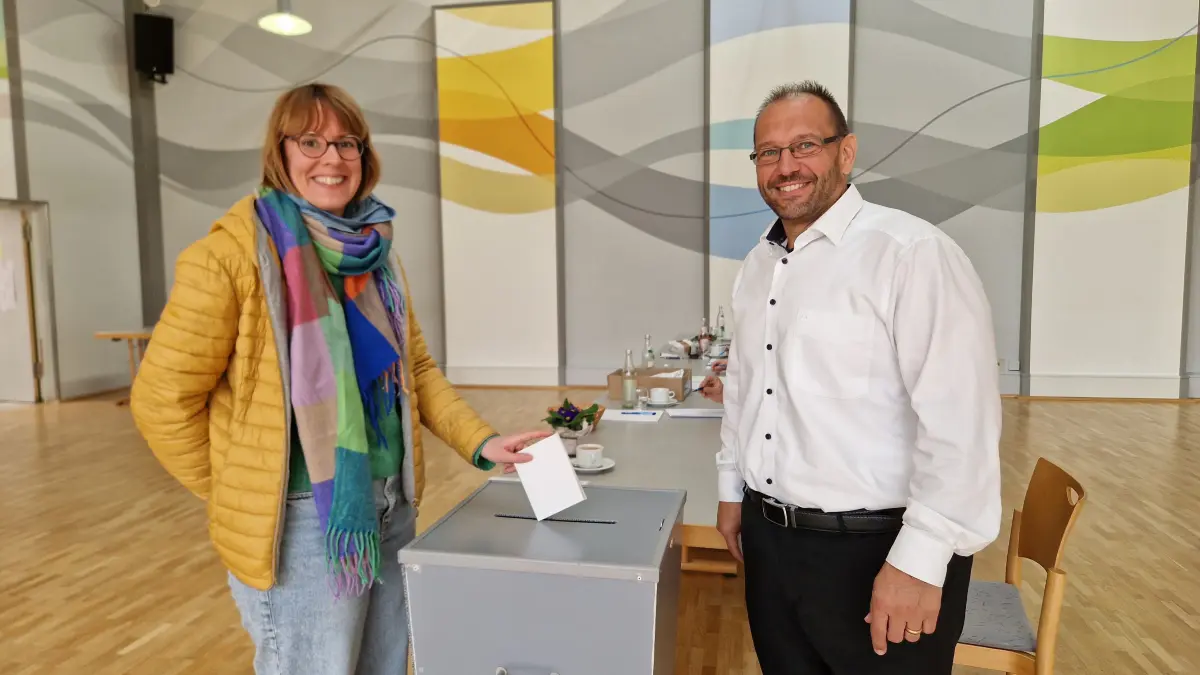 Landtagswahl Baden-Württemberg, 8. März 2026, Sulzbach-Laufen: Wahllokale Ortszentrum Laufen und Festsaal Sulzbach