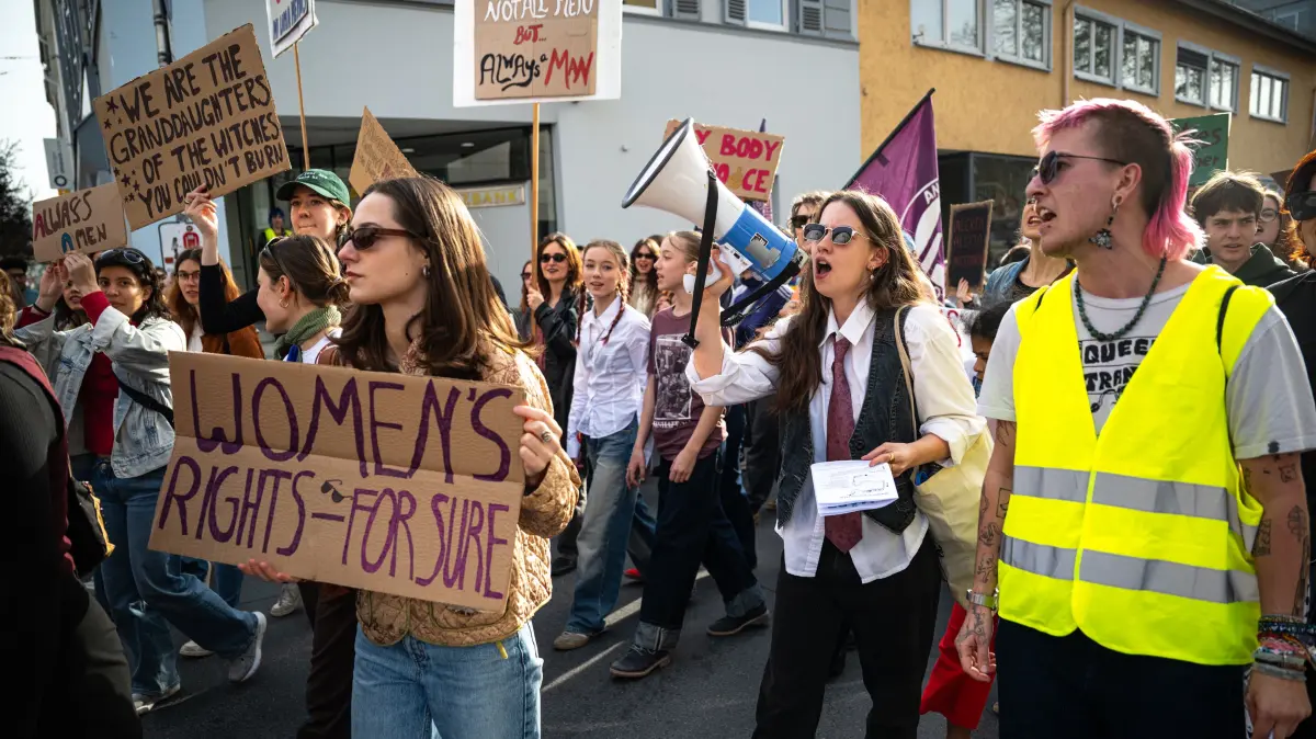 Demo Frauentag in Tübingen