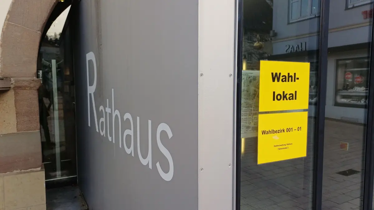 Landtagswahl Balingen 2026 Rathaus Wahllokal Eingang