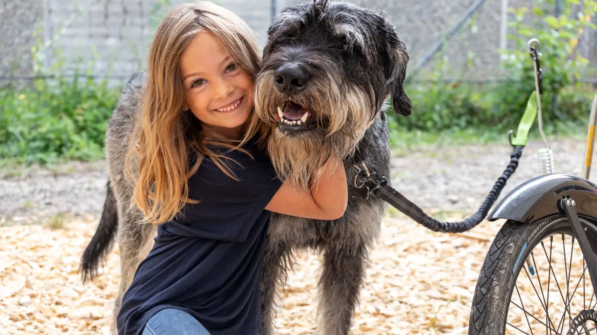 Wie Kinder den Umgang mit Hunden lernen können Luise mit Timmy