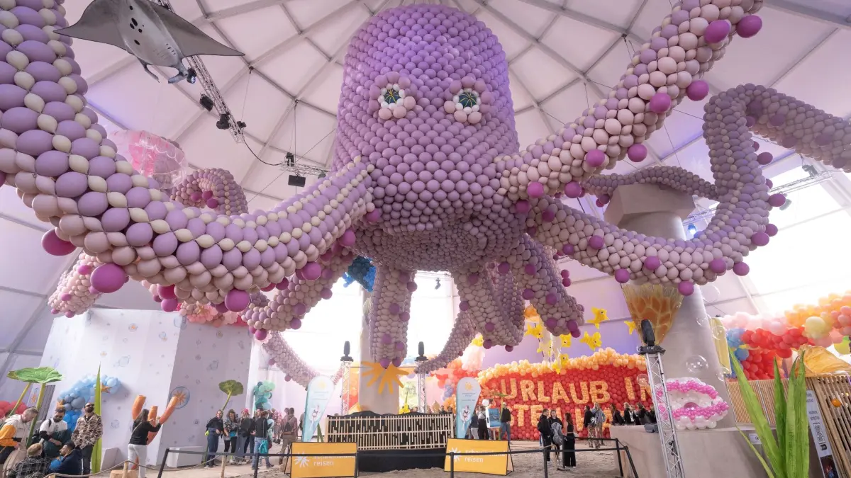 Oktopus Luftballone Glücksgefühle Festival Hockenheimring