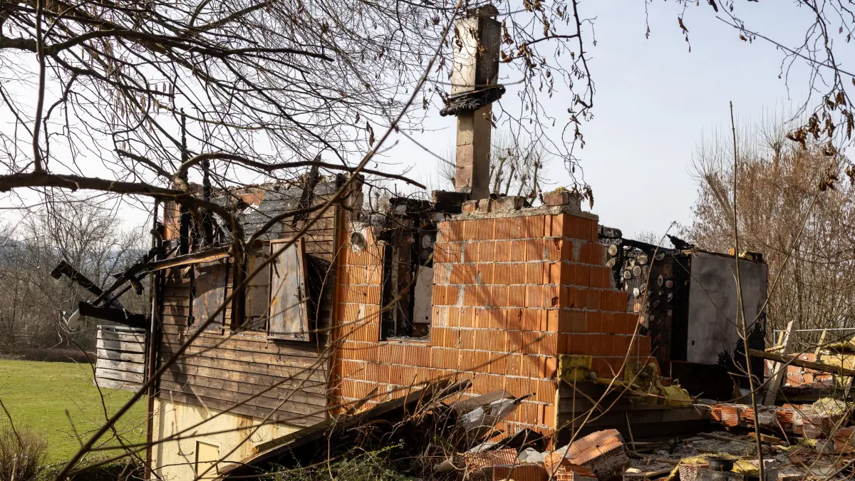 Spendenaktion für Schäferhundeverein, Brandruine Vereinsheim, Verein für deutsche Schäferhunde, Ortsgruppe Süßen, Fehlwiese 1, 73079 Süßem,06.03.2026,Foto: PhotoPeet / Event- & Sportfotografie / Peter Harich