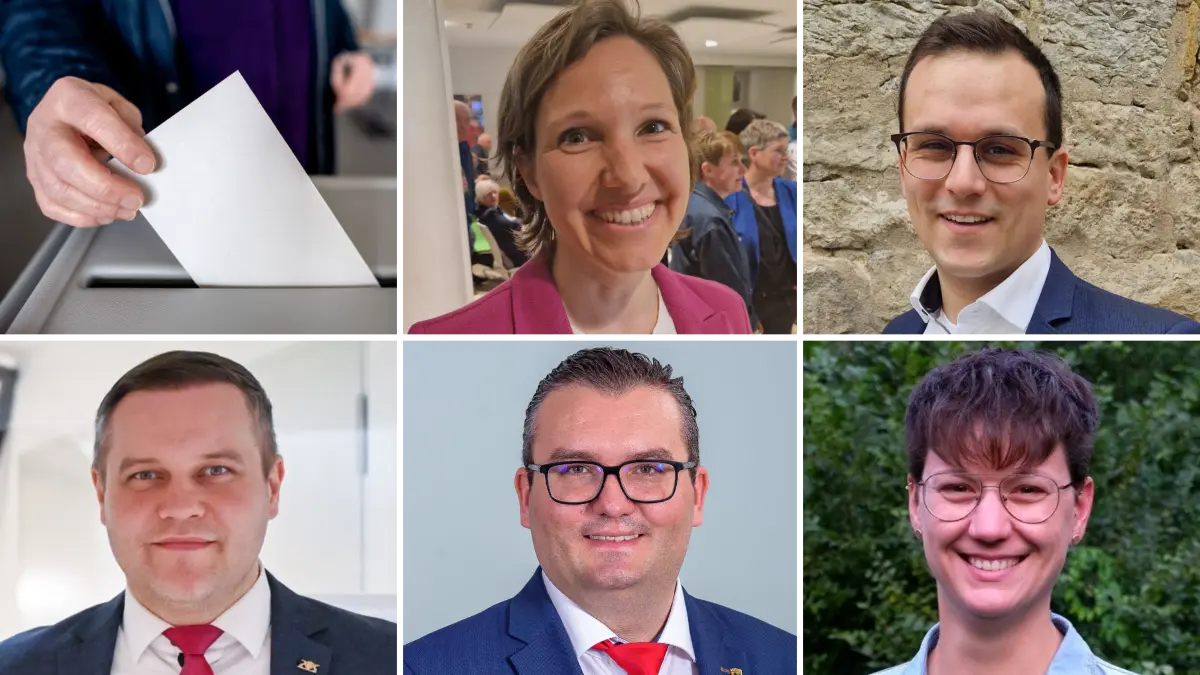 Diese Frauen und Männer vertreten künftig die Wahlkreise Schwäbisch Hall und Hohenlohe im Stuttgarter Landtag (von links oben nach rechts unten): Isabell Rathgeb (CDU), Dr. Tim Breitkreuz (CDU), Anton Baron (AfD), Udo Stein (AfD) und Lea Geldner (Grüne)