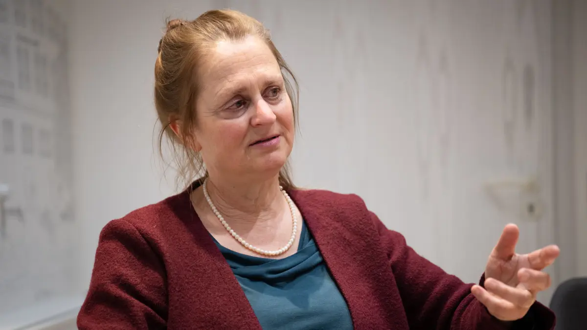 Claudia Stöckl vom Stadtteiltreff als Wochengast in der Redaktion