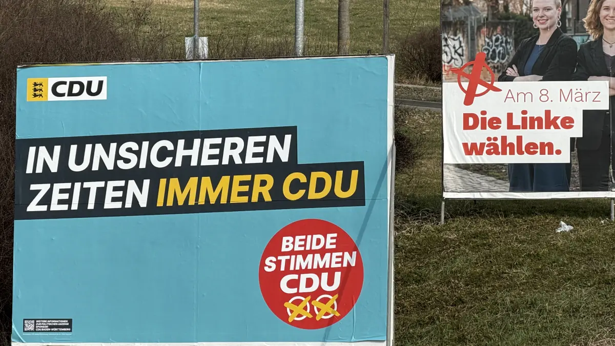 Wahlplakate in Ehingen