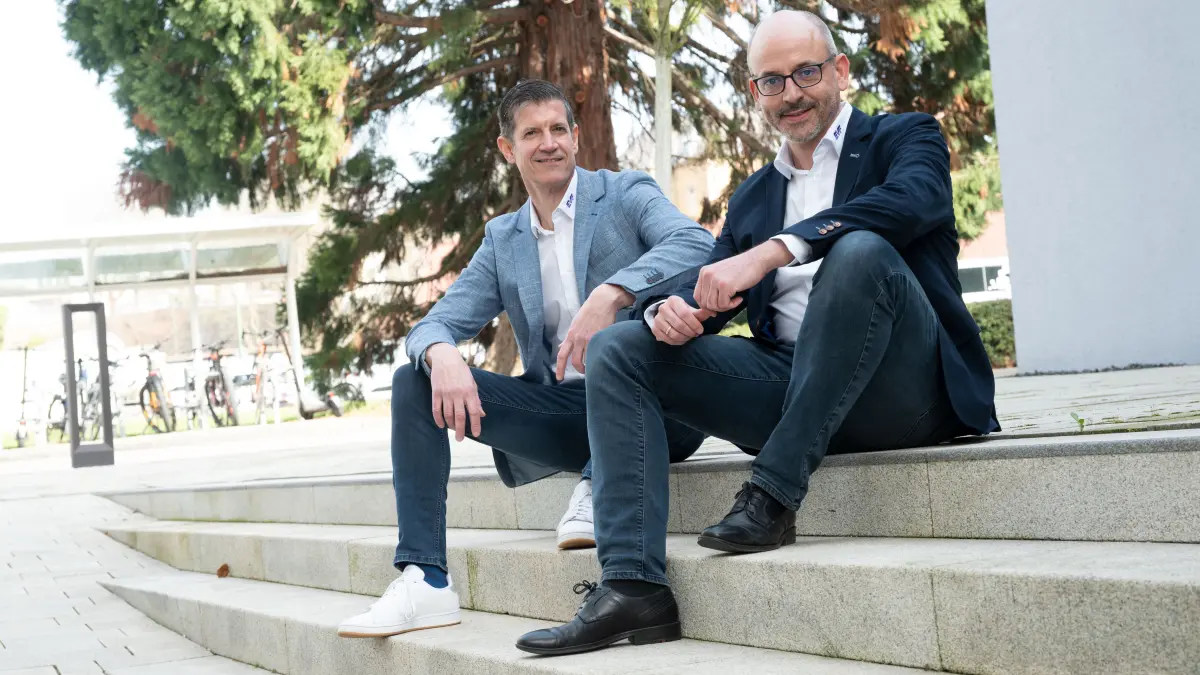 Jubiläum EVF Geschäftsführer Andreas Bantel, Peter Naab (Brille)