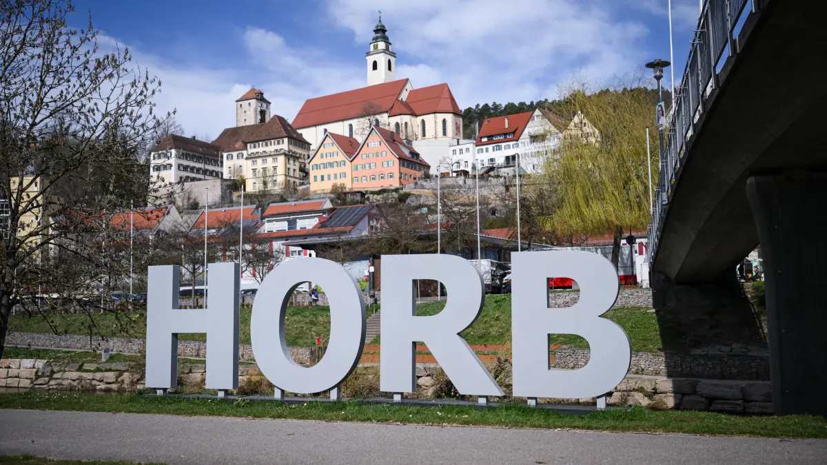 Stadtansicht mit dem Schriftzug Horb: Horb (Kreis Freudenstadt) 13.03.2026
Stadtansicht mit dem Schriftzug Horb
FOTO: Pressefoto ULMER / Markus Ulmer
xxNOxMODELxRELEASExx