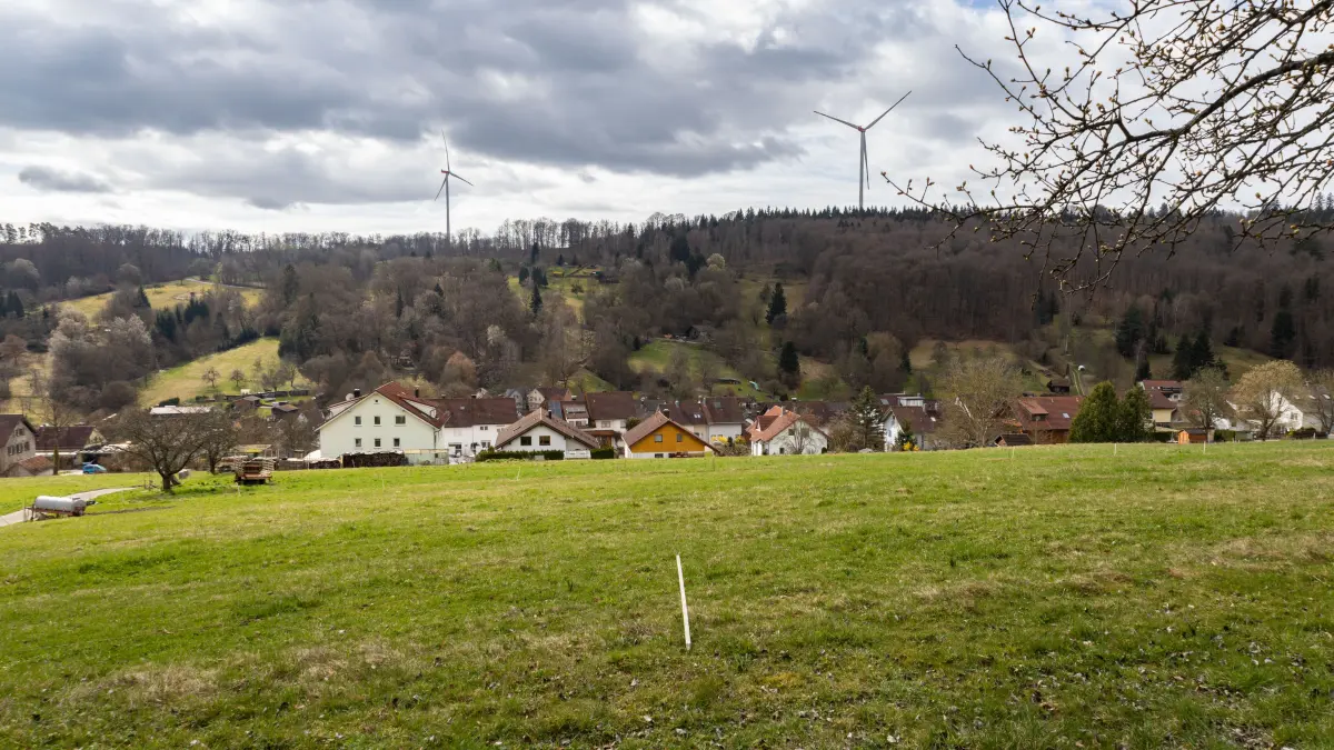 Uhingen Nassachtal Windräder Baiereck