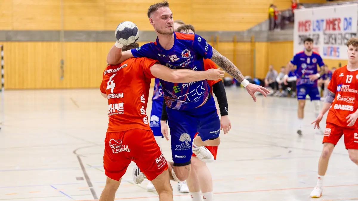 Handball Landesliga Staffel 3: Handball Landesliga Staffel 3; KuGiS Handball - TSV Neuhausen;
Marvin Freichel (SG KuGi, #10);
14.03.2026; Ankenhalle; Kuchen.
Foto: Thomas Madel