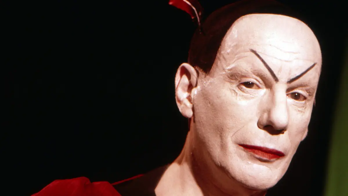 FAUST FAUST, 1960, Regie: Peter Gorski und Gustaf Gründgens, Aufzeichnung einer Aufführung aus dem Deutschen Schauspielhaus Hamburg, GUSTAF GRÜNDGENS als Mephisto. FAUST, 1960, directed by Peter Gorski and Gustaf Gruendgens, recording of a performance from the Deutsches Schauspielhaus Hamburg, GUSTAF GRUENDGENS as Mephisto., Hamburg Deutschland Copyright: ArthurxGrimm UnitedArchives82006868 EDITORIAL USE ONLY
