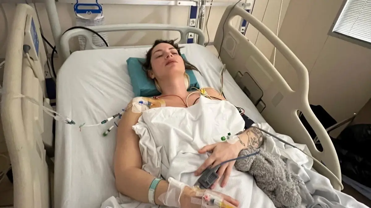 Sarah Gradtke in der Klinik.