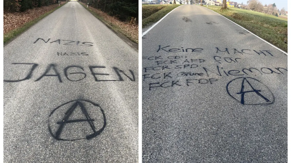 Schmierereien Landtagswahl Gemeinde Fichtenau