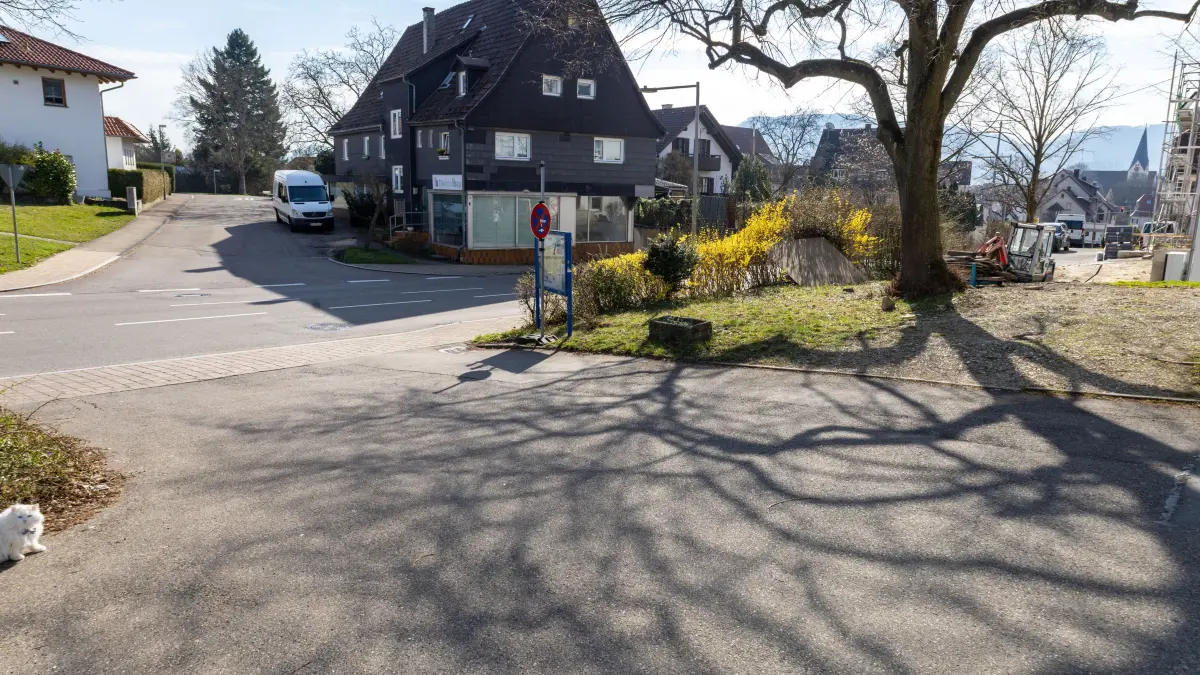 Heiningen Höhe Hauptstraße 59 befand sich Panzersperre 1945