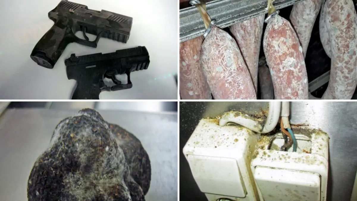 Lebensmittelkontrollen im Landkreis Tübingen: Schreckschusspistolen, Salami, Trüffel, Steckdose