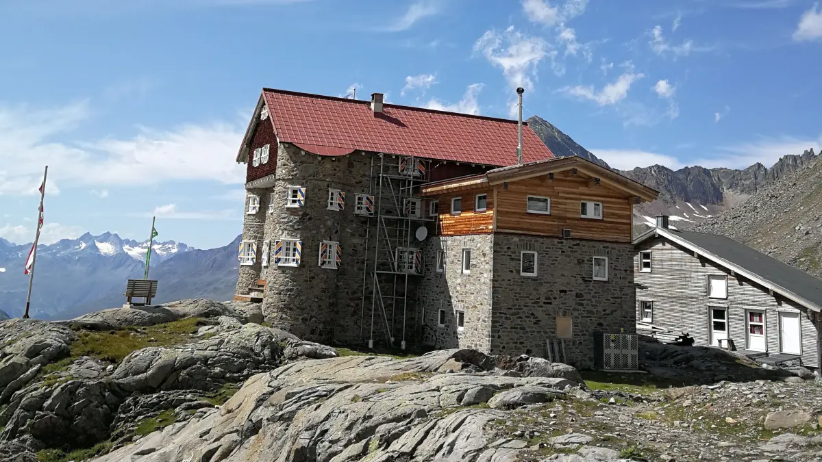 Auf 2.710 Metern Höhe: Die Siegerlandhütte bei Sölden im Ötztal.