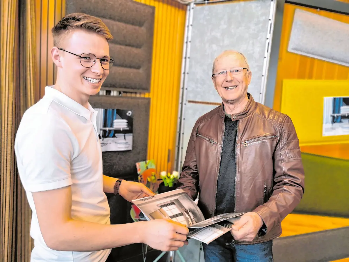 Patrick Hanser (l.), Geschäftsführer der Fa. Thielemann, freut sich auf Fragen und Interesse.⇥Foto: Christina Kirsch