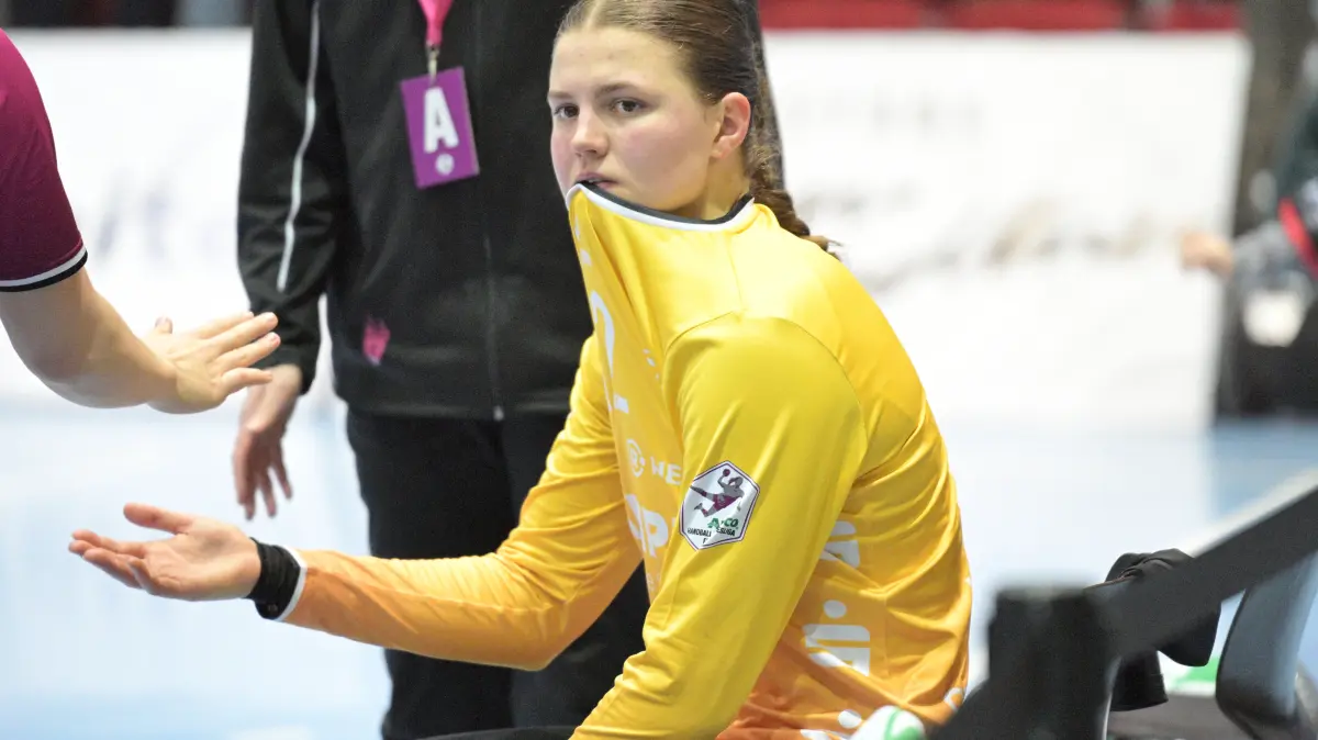 Sport-Union Neckarsulm vs. TusSies Metzingen, Handball, Alsco HBF, 20.Ligaspieltag, Saison 2025/2026, 21.03.2026: enttaeuscht/enttaeuschung bei Marie Kristin Weiss (TusSies Metzingen, #12) im Tor nach der 38:28 Niederlage bei der Sport-Union Neckarsulm
Sport-Union Neckarsulm vs. TusSies Metzingen, Handball, Alsco HBF, 20.Ligaspieltag, Saison 2025/2026, 21.03.2026
Foto: Eibner-Pressefoto/Tobias Baur