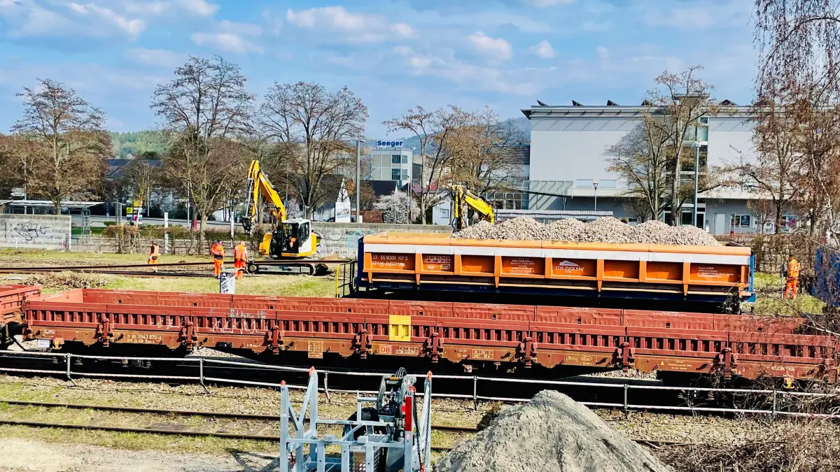 Wegen Gleisarbeiten hielt der Zug am 23. März nicht am Balinger Bahnhof.