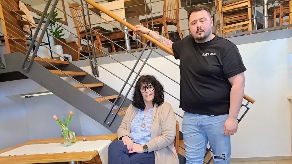 Patricia und Marius Schwarz, Mutter und Sohn, unternehmen einen neuen Anlauf fürs neue Cafe Milchhäusle im Farrenstall in Faurndau.