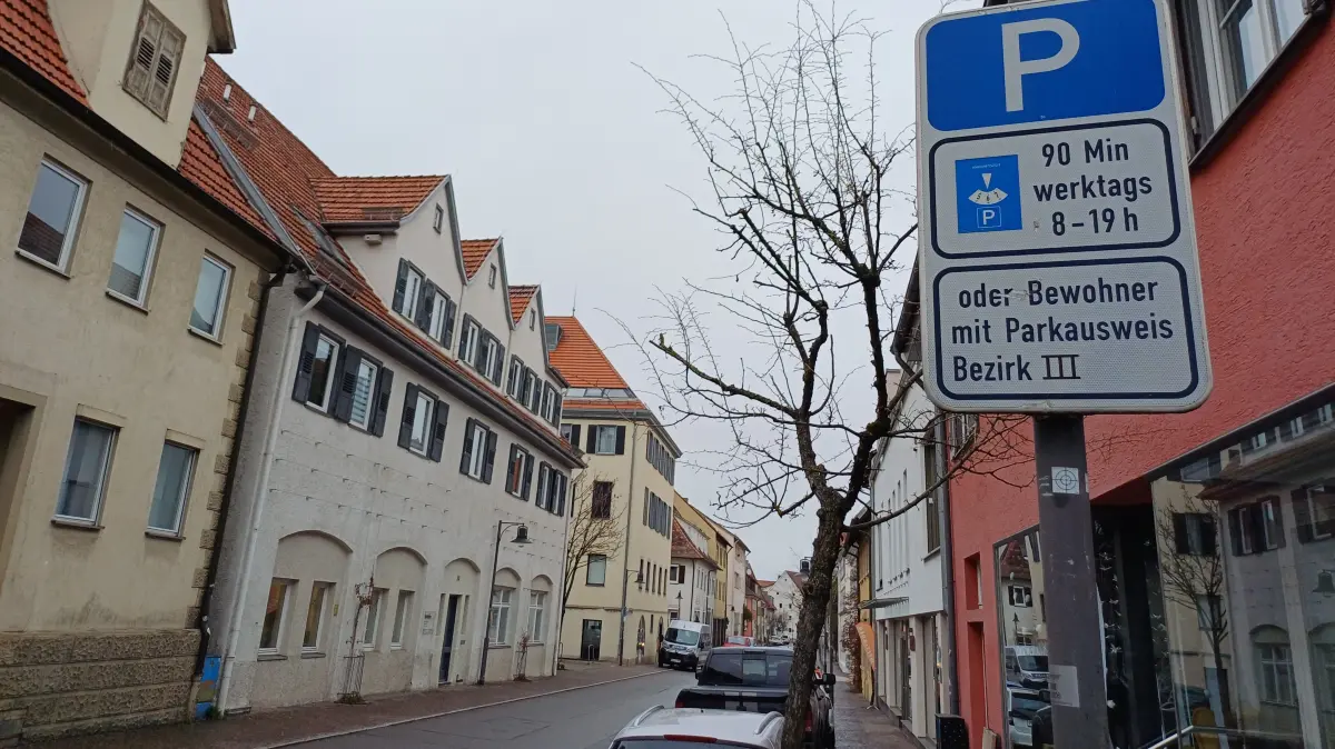 Parken Balingen Schild Parkplatz
