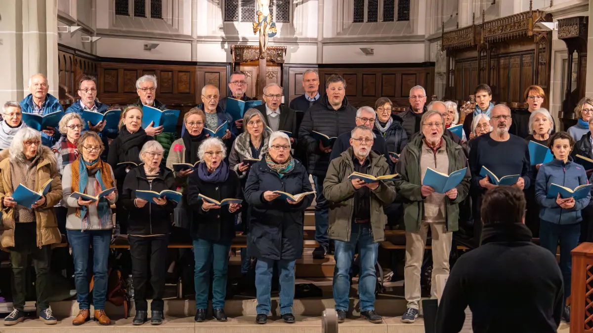 Proben für die Aufführung von Haydns "Stabat Mater" durch das Concerto Vocale am Karfreitag, 3. April, in der Oberhofenkirche; Fototermin Donnerstag 26.3., Probe von 19.30-21.30 Uhr in der Oberhofenkirche