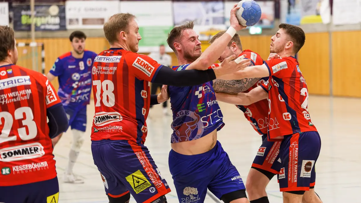 Handball Landesliga Staffel 3: Handball Landesliga Staffel 3; KuGiS Handball - TSV Weilheim;
Marvin Freichel (SG KuGi, #10);
28.03.2026; Ankenhalle; Kuchen.
Foto: Thomas Madel
