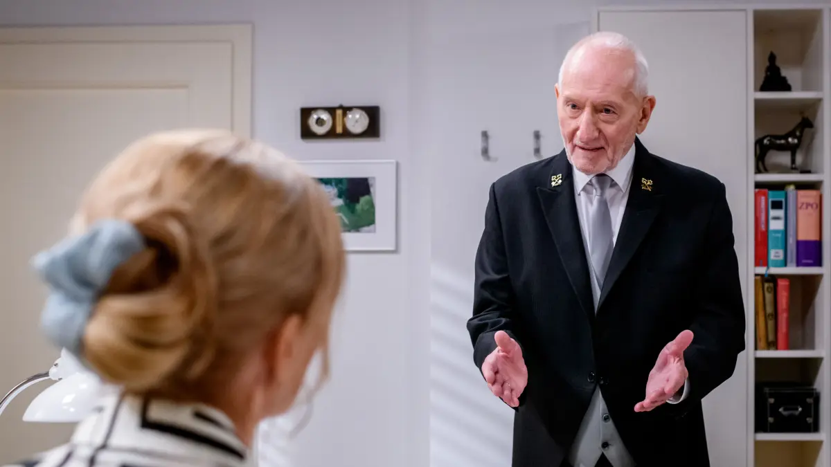 Bei „Sturm der Liebe“ werden Katja (Isabell Stern) und Alfons (Sepp Schauer) zu Gegnern.