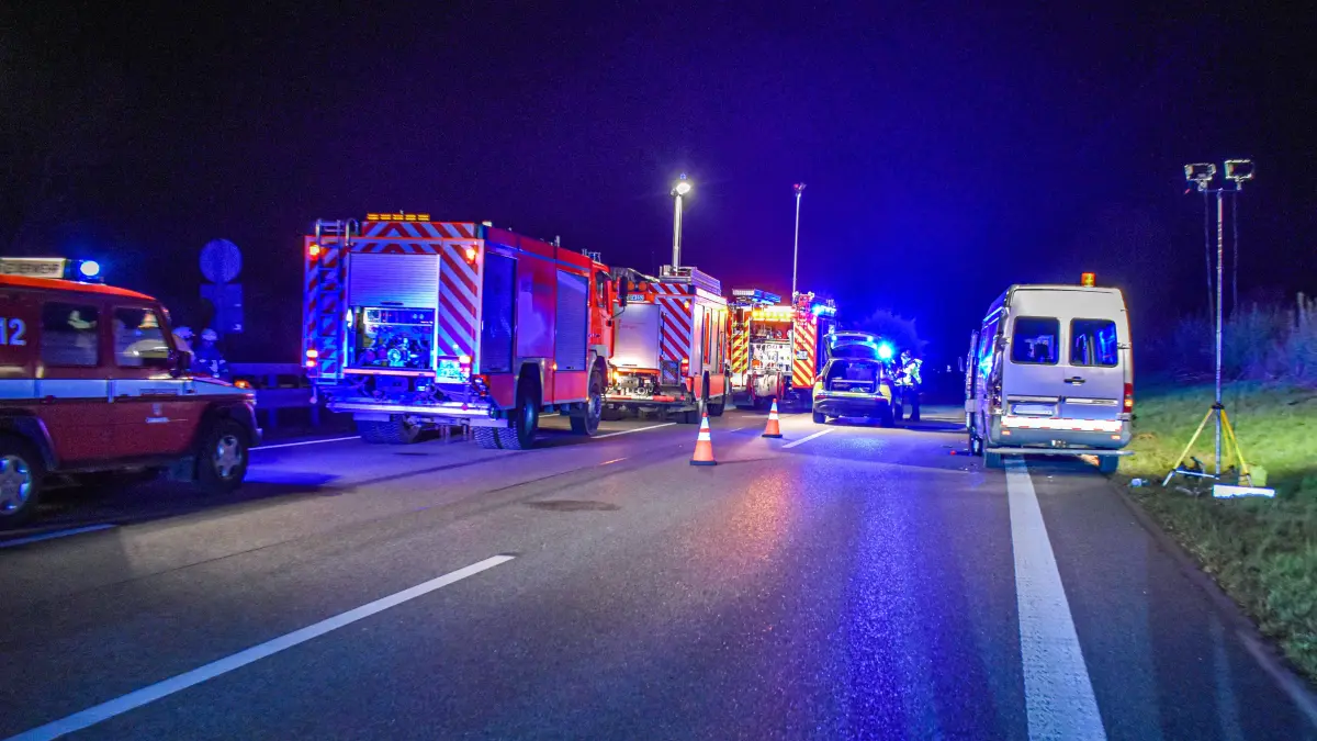Tödlicher Unfall auf der A6 ist zwischen den Anschlussstellen Neuenstein und Kupferzell.