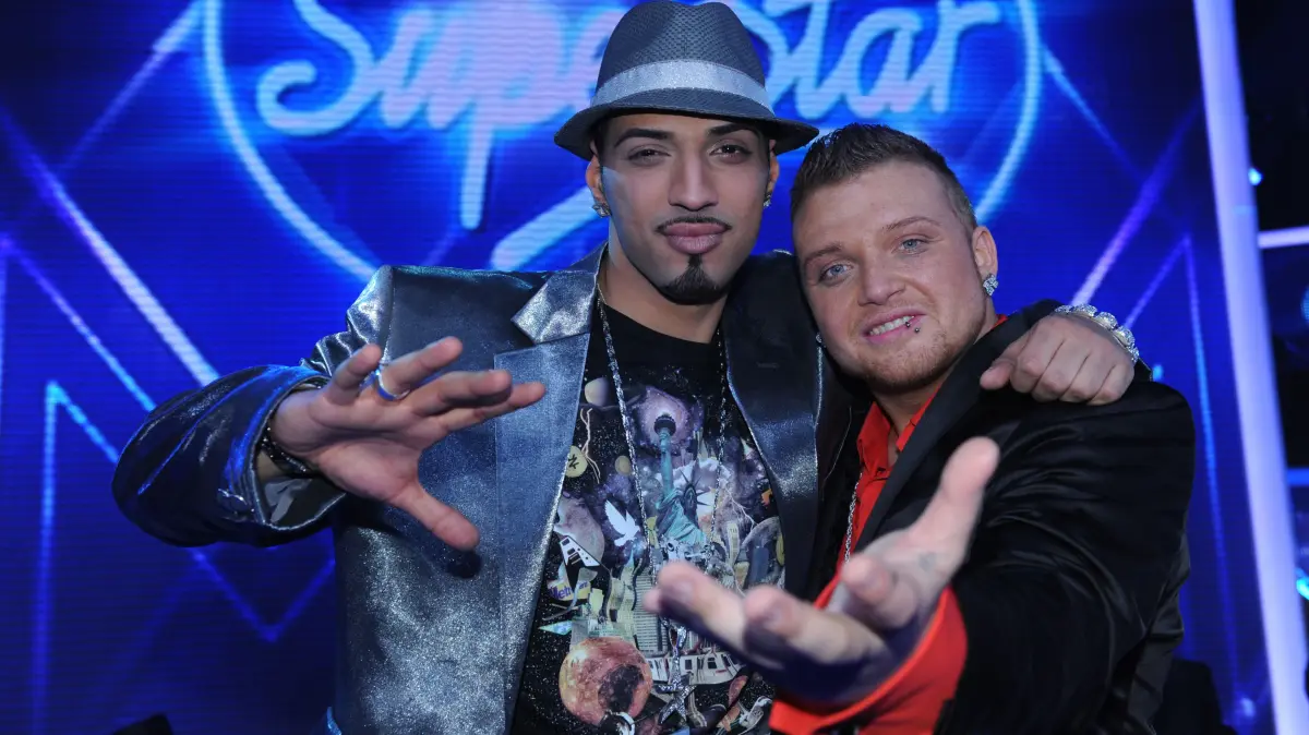 Menowin Fröhlich (r.) unterlag im DSDS-Finale 2010 Mehrzad Marashi.