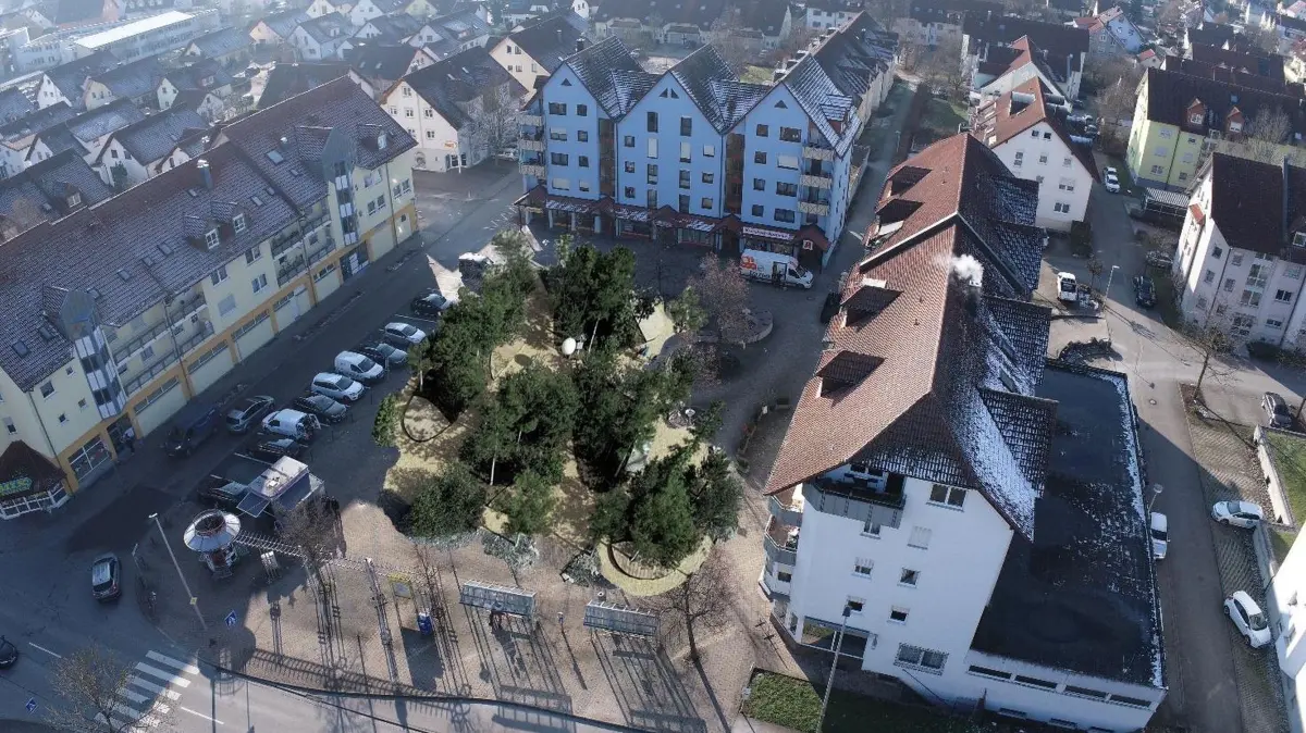 So sieht die erste Entwurfsplanung für den „Smart Forest“ auf dem Berliner Platz in Crailsheim-Kreuzberg aus.
