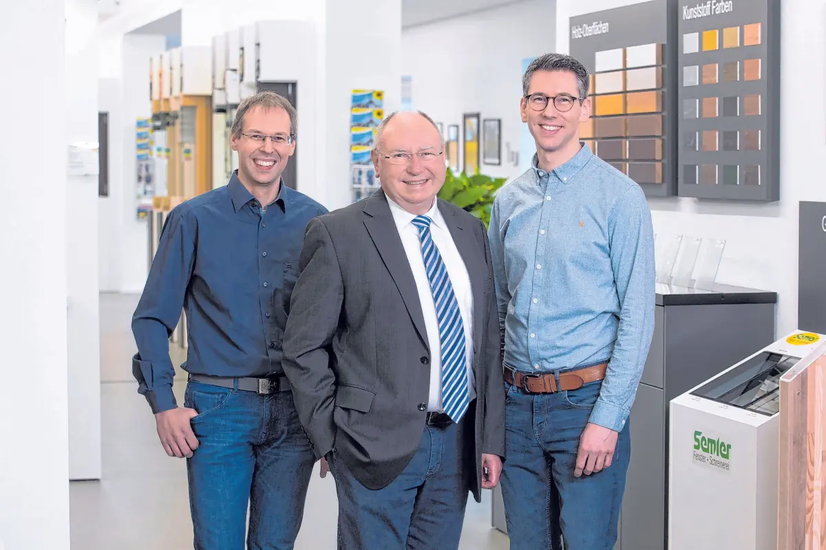 Die Geschäftsführer Marin, Max und Stefan Semler