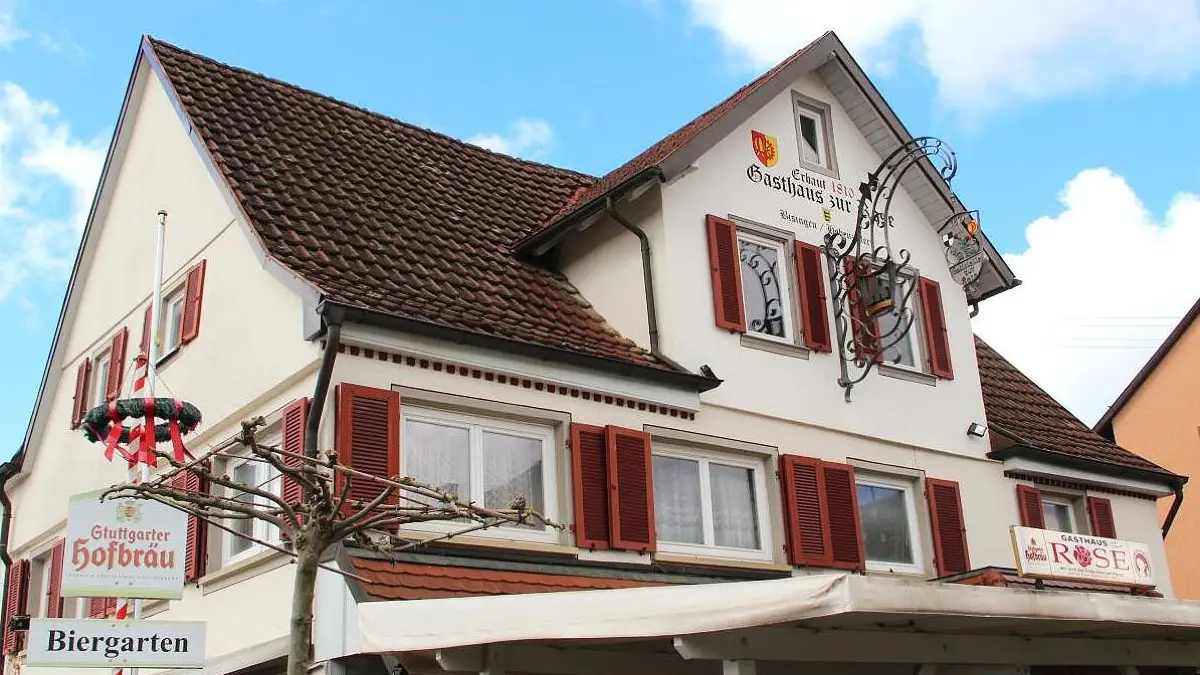 Eine Gastwirtschaft mit Tradition: die Rose in Bisingen.