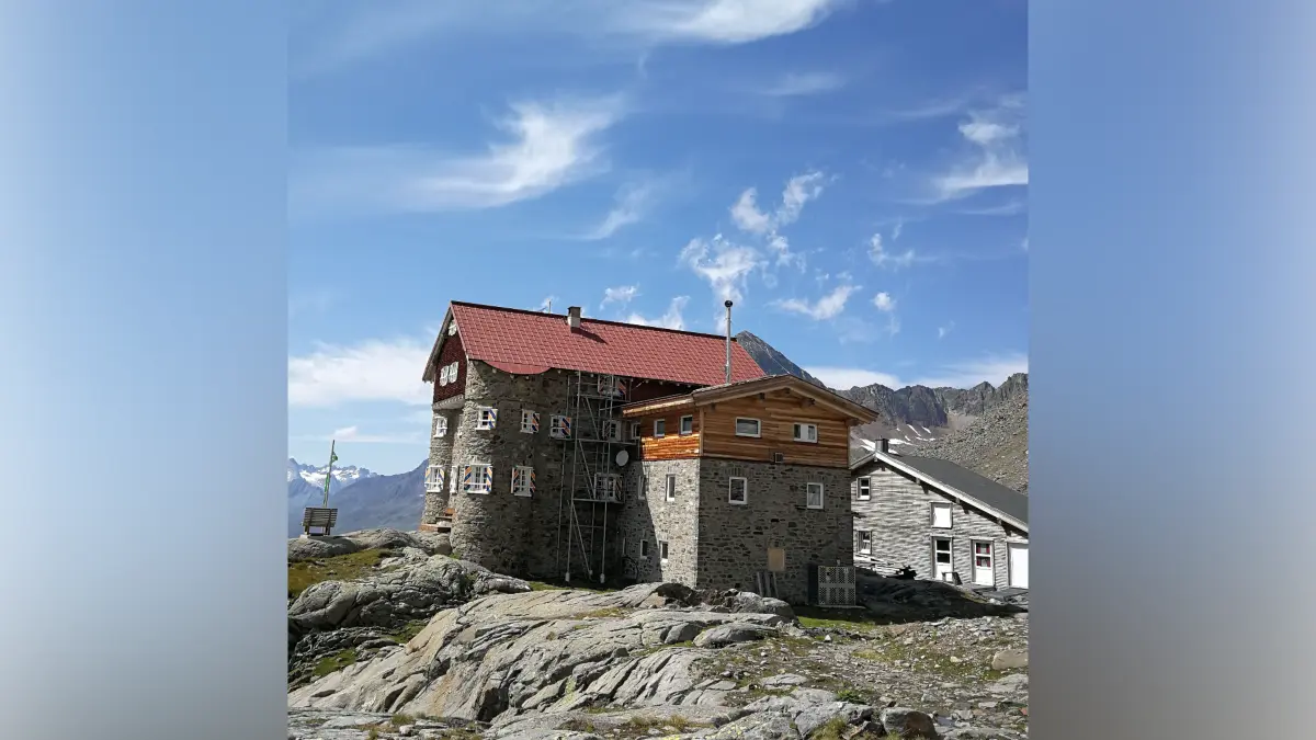 Auf 2.710 Metern Höhe: Die Siegerlandhütte bei Sölden im Ötztal.