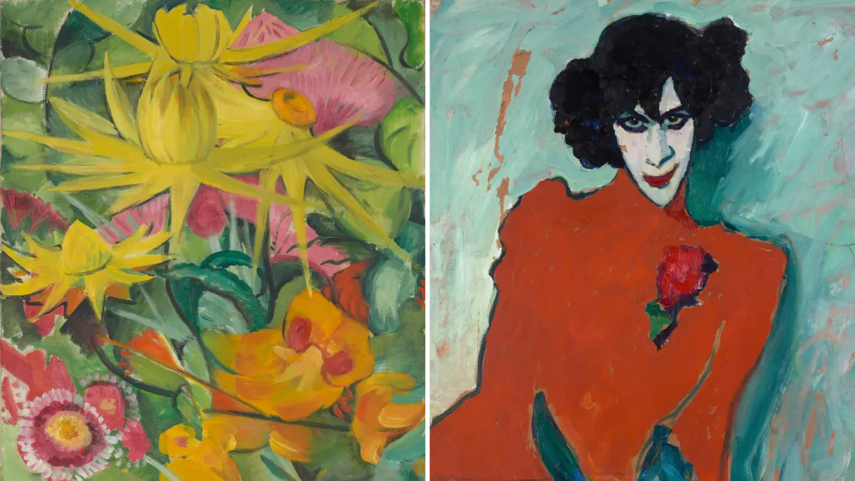 Eine Neuentdeckung und eine Ikone der Sammlung: „Blumen und gelbe Disteln“ (um 1913) von Maria Franck-Marc und "Bildnis des Tänzers Alexander Sacharoff" (1909) von Alexej von Jawlensky.