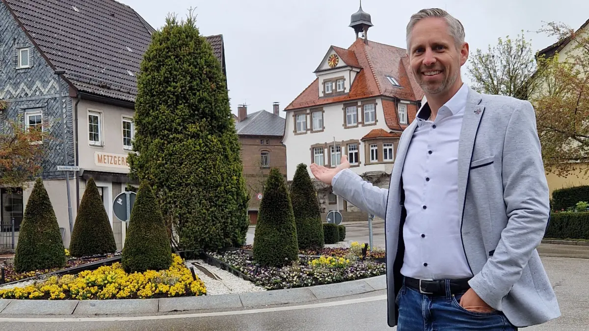 Der Betriebswirt Sven Bühler möchte als Amtschef ins Rathaus von Gerabronn einziehen.