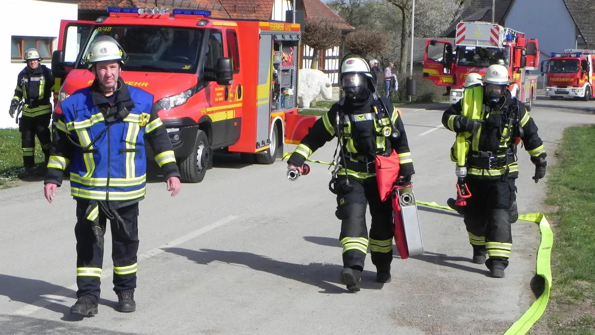Feuerwehr Hautübung in Haigerloch Weildorf
