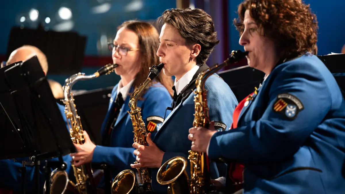 Frühjahrskonzert des Musikvereins Derendingen: Nach den Flötenkindern und dem Jugendorchester spielte die Musikkapelle (im Bild).