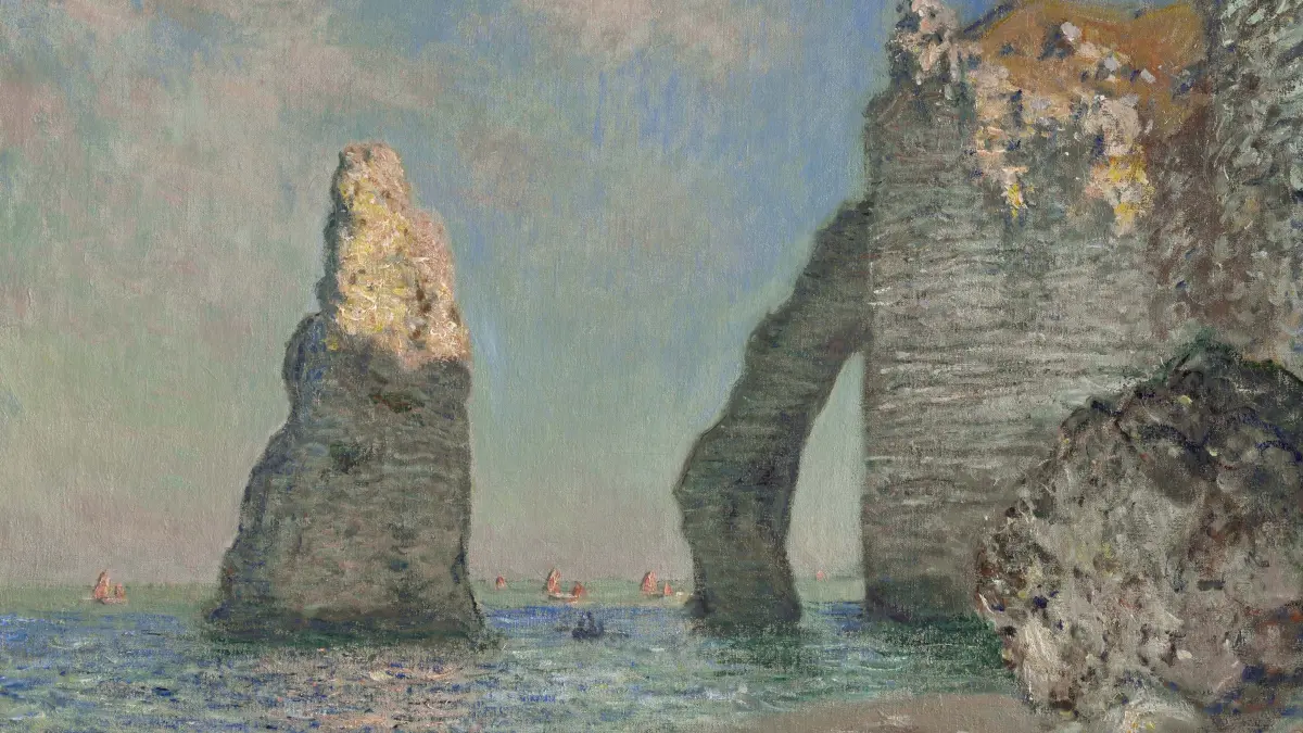 Claude Monet: Étretat. Die Felsnadel und das Felsentor von Aval, 1885