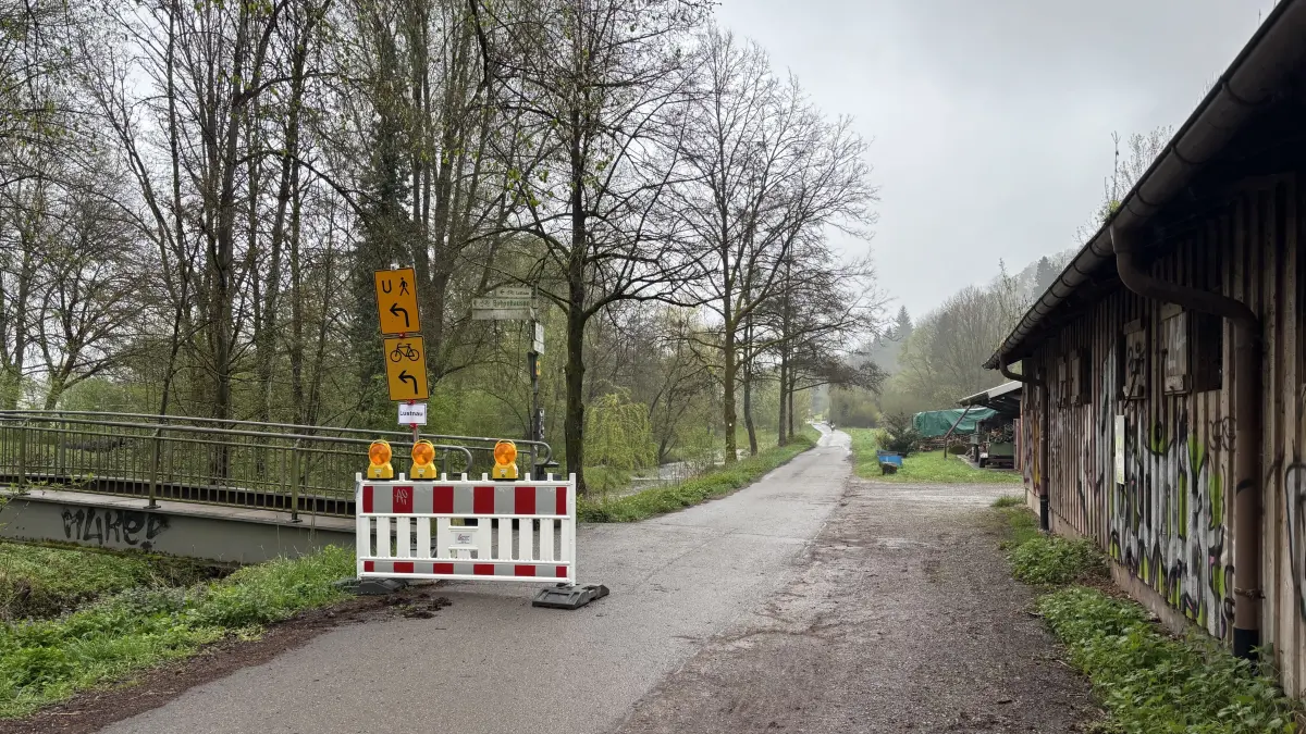 Sperrung Österbergweg, Höhe Sportinstitut