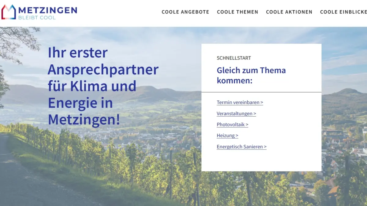 Kampagne Metzingen bleibt cool Stadt Klimaschutz-Agentur