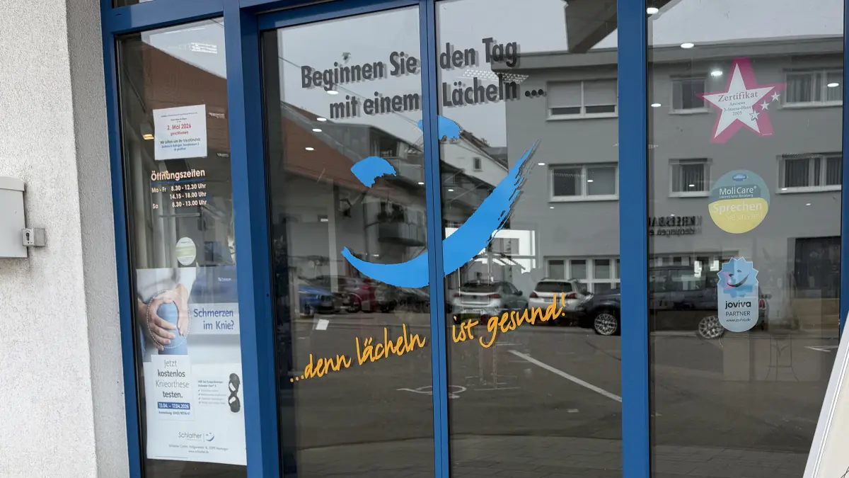 Das Orthopädietechnik-Geschäft Schlather an der Hofgartenstraße in Hechingen hat wieder geöffnet.