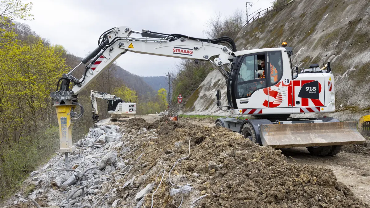 Sanierung Geislinger Steige, Baustellenbesichtigung 2. Bauabschnitt