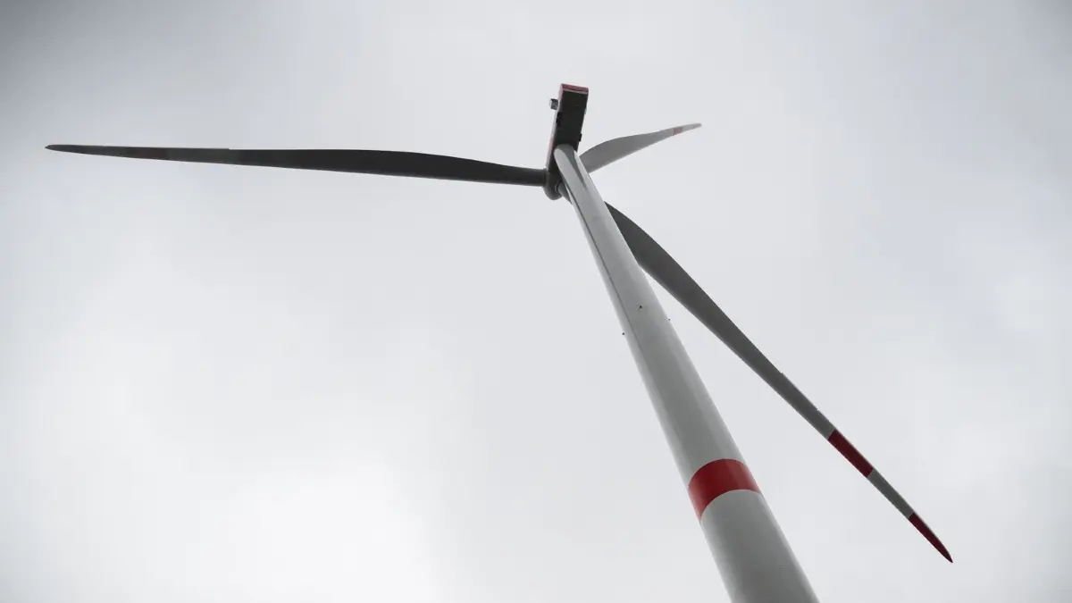 Windrad im Windpark Hohfleck bei Sonnenbühl, Windenergie, Erneuerbare Energien, Klimawandel, Klima, Windkraft, Windanlage