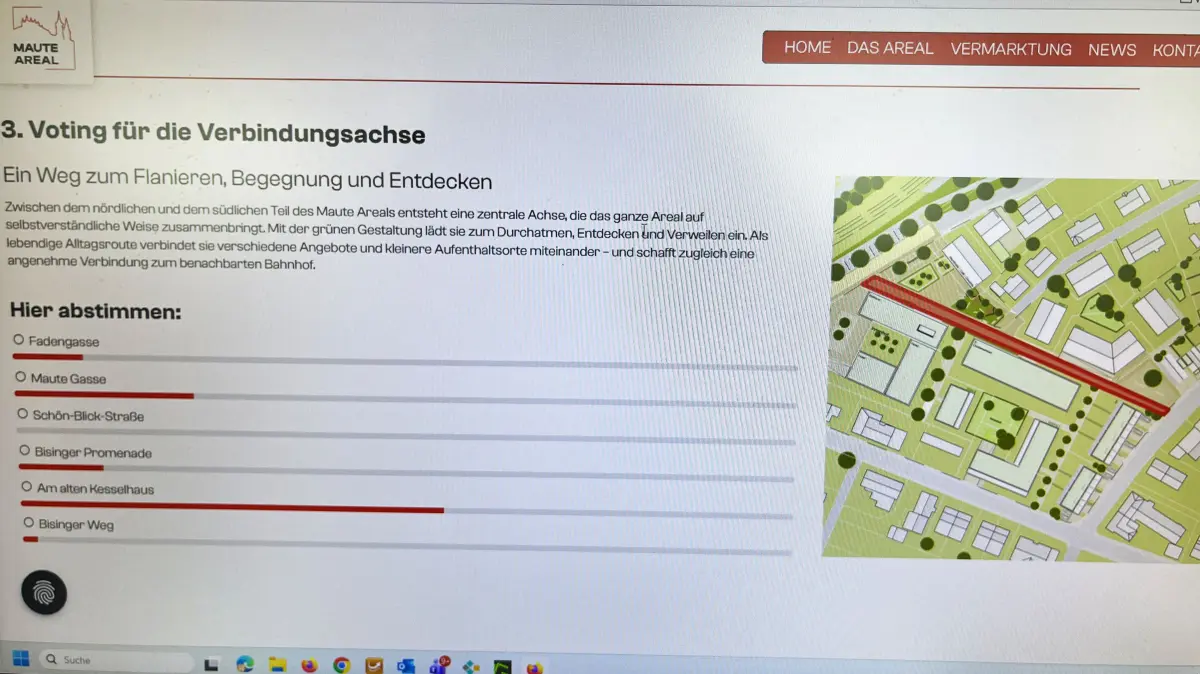 Klarer Favorit für die Verbindungsachse im Maute-Areal: Am alten Kesselhaus.