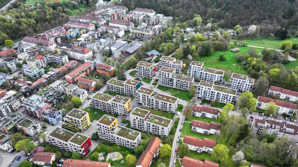 Stadtteil Tübingen, Französisches Viertel, Wennfelder Garten, B27, B28, Bebauung, Neubaugebiet, Mehrfamilienhaus, Wohnen, Miete, Grundsteuer, Grundstück, Wohnungssuche, Mietpreis