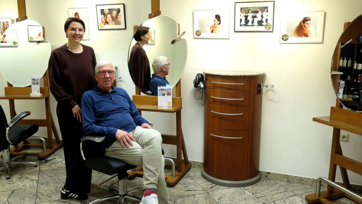 Bernhard Jung mit seiner Tochter Angela.