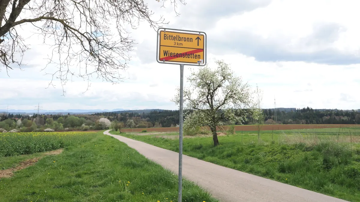 Wiesenstetten Empfingen Bittelbronn Ortsschild