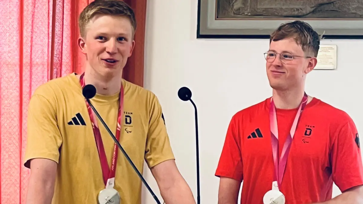 Theo und Jakob Bold, Rottenburg, Silbermedaillengewinner bei den Paralympics 2026